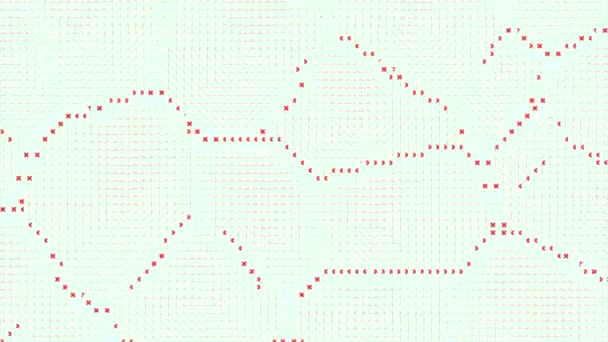 Kręcąca Się Powierzchnia Retro Małymi Błyszczącymi Kwadratami Projektowanie Obracające Się — Wideo stockowe