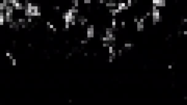 Šedé Červené Pozadí Pohyb Jasné Čtverce Pixelech Černém Pozadí Pohybující — Stock video
