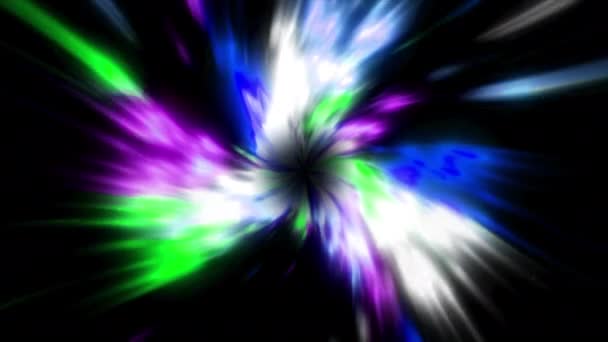 Abstrato Hiperespaço Acelerar Túnel Multicolorido Com Efeito Hipnótico Moção Futurista — Vídeo de Stock