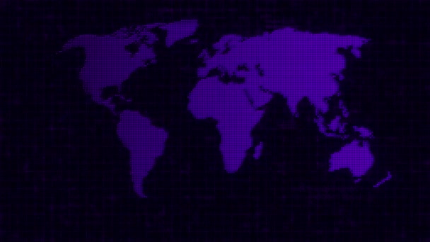 Animação Roxa Moção Gráfico Brilhante Mostrando Crescimento Populacional Nosso Planeta — Vídeo de Stock