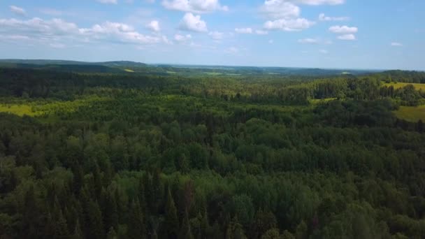 Zdjęcia Lotnicze Niekończących Się Wzgórz Leśnego Krajobrazu Południowej Słowenii Klip — Wideo stockowe
