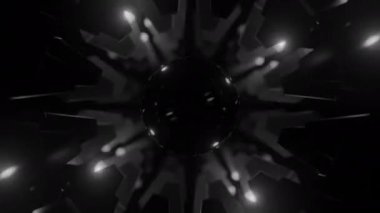 Mekanizmanın dönen parçalarıyla bilim kurgu geçmişi. Tasarım. Yanıp sönen lambalarla dönen tünel