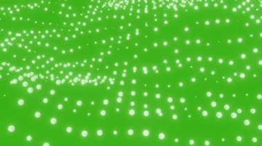 Noktalı dalgalı çizgiler. Tasarım. Hareketli dalgalı noktalı minimalist animasyon. Noktalar doğrusal dalgalarda hareket eder.