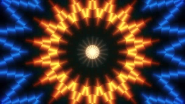 Kaleidoscoop Effect Beweging Helder Licht Donkere Lichtstralen Veranderen Hun Richting — Stockvideo