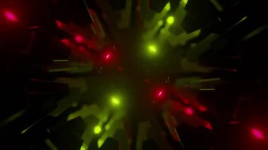 Mekanizmanın dönen parçalarıyla bilim kurgu geçmişi. Tasarım. Yanıp sönen lambalarla dönen tünel