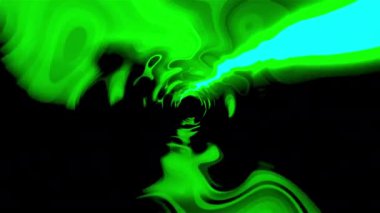 Yeşil uzun tünel. Tasarım. İçeriden hareket eden açık yeşil renkli bir tünel. Yüksek kalite 4k görüntü