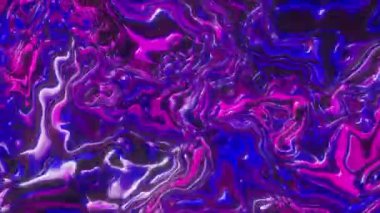 Mavi ve pembe balçık. Hareket. Değişik yönlere yayılan bir sıvı ve animasyonda farklı bir ışık oyunu. Yüksek kalite 4k görüntü