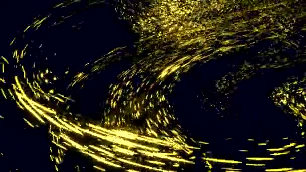Las Partículas Brillantes Mueven Flujo Tráfico Abstracto Diseño Líneas Curvas — Vídeos de Stock