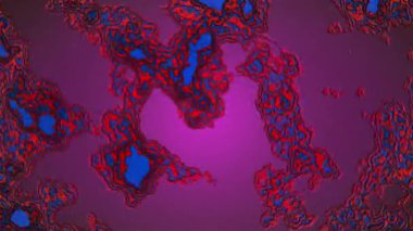 Mavi ve pembe arka plan. Hareket. Soyutlanmış neon lekeler benzin gibi parlar. Yüksek kalite 4k görüntü