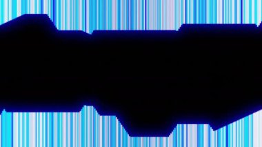 Mavi dikey dar çizgilerin arkaplanındaki gölge şeklini değiştiriyor. Tasarım. Karşıt siyah siluet ve mavi arkaplan