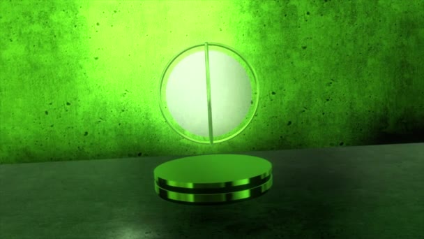 Magnetyczna Piłka Powietrzu Wniosek Świecąca Kula Lewituje Nad Statywem Światło — Wideo stockowe