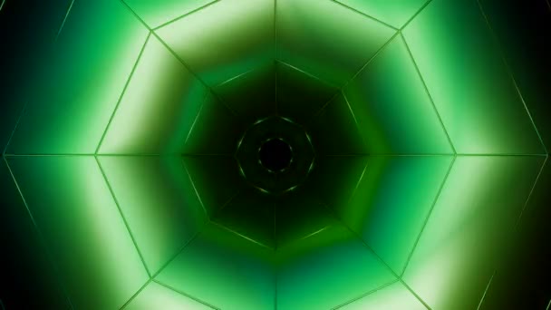 Fondo Tecnológico Abstracto Con Túnel Hexagonal Neón Diseño Textura Creativa — Vídeos de Stock