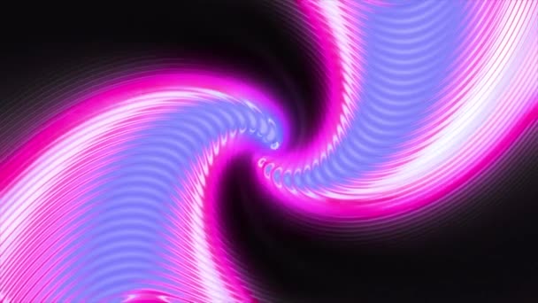 パープルアニメーション モーション さまざまな方向に紫色の流れるラインとネオン色で強調する黒い背景 高品質の4K映像 — ストック動画