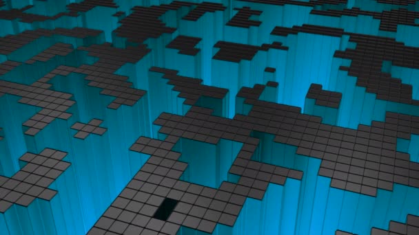 Bloki Tła Puzzle Projektowanie Powierzchnia Bloków Transformacyjnych Reprezentacja Retro Gry — Wideo stockowe