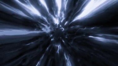 Bulutlar ve yıldırımlarla dönen bir tünel. Hareket. Sis ve neon hatlarından oluşan parlak bir tünel. Bulut tünelinde plazma enerjisi. 