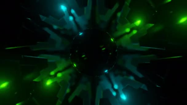Padrão Verde Vermelho Desenho Fundo Luz Com Luzes Brilhantes Animação — Vídeo de Stock