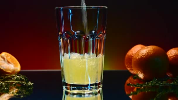 Oranges Lemonade Fruit Citrus Cocktail Healthy Sweet Drink Stock Clip — Stock Video