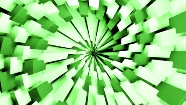 Абстрактная Гипнотическая Спираль Блоков Дизайн Фрактальная Оптическая Иллюзия — стоковое видео