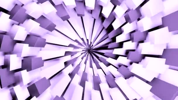 Espiral Hipnótica Abstracta Hecha Bloques Diseño Ilusión Óptica Fractal — Vídeos de Stock