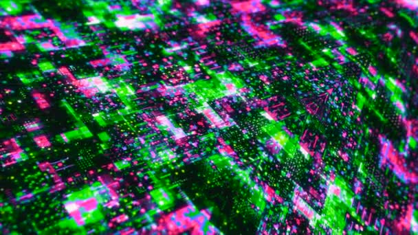 Futuristische Digitale Cyber Umgebung Mit Big Data Analytischer Künstlicher Intelligenter — Stockvideo