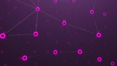 Dijital simge ağının dijital animasyonu. Tasarım. Bilişim teknolojileri ve yapay zeka kavramı