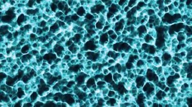 Parlak plazma sıvısı. Hareket. Yüzeyde hareket eden neon sıvısı kabarcıkları. Yüzeyde hareket eden plazma ışıltılı sıvı. 