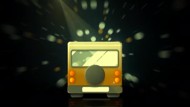 Cartoon Jazdy Autobusem Wniosek Animacja Dziecięca Poruszającego Się Autobusu Strumieniu — Wideo stockowe