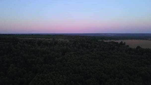 Vue Aérienne Magnifique Coucher Lever Soleil Été Clip Drone Survolant — Video