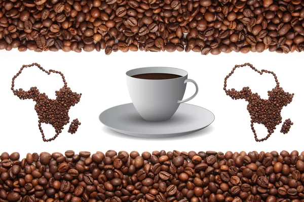 Afrika und Kaffee — Stockfoto