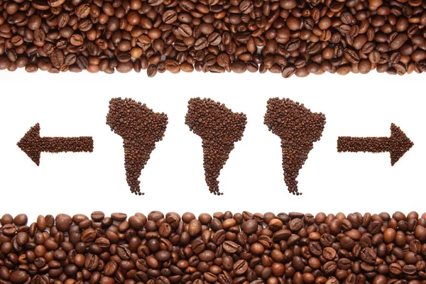 Sudamérica y café — Foto de Stock
