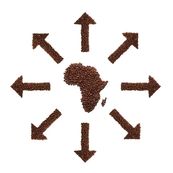 Afrika und Kaffee — Stockfoto