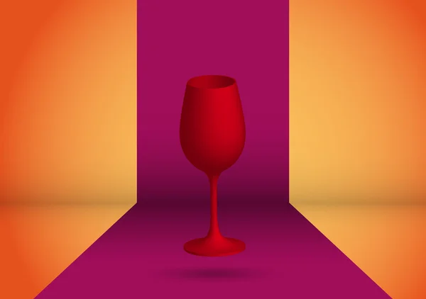 Verre rouge — Image vectorielle