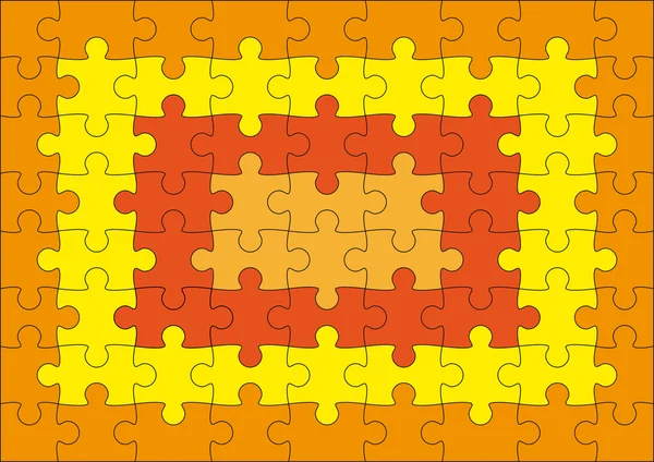 Narancssárga puzzle — Stock Vector