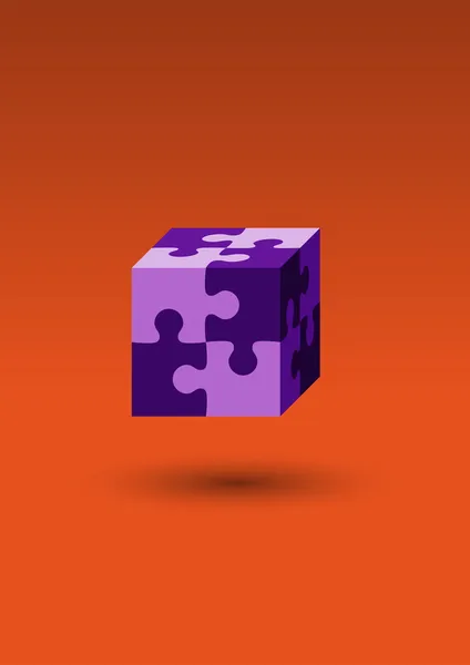 Cubo púrpura — Archivo Imágenes Vectoriales