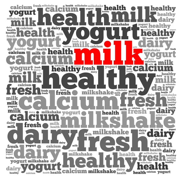 Milk info-text graphics — Stock Photo, Image