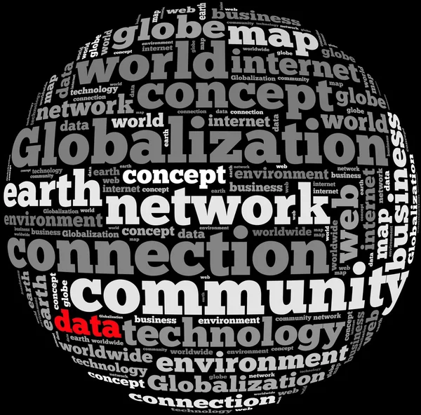 Информационно-текстовая графика и концепция расположения (облако слов ) — стоковое фото