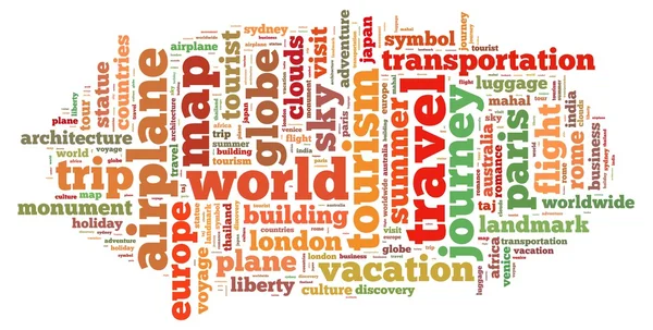 Infographie textuelle et concept d'arrangement (word cloud) ) — Photo