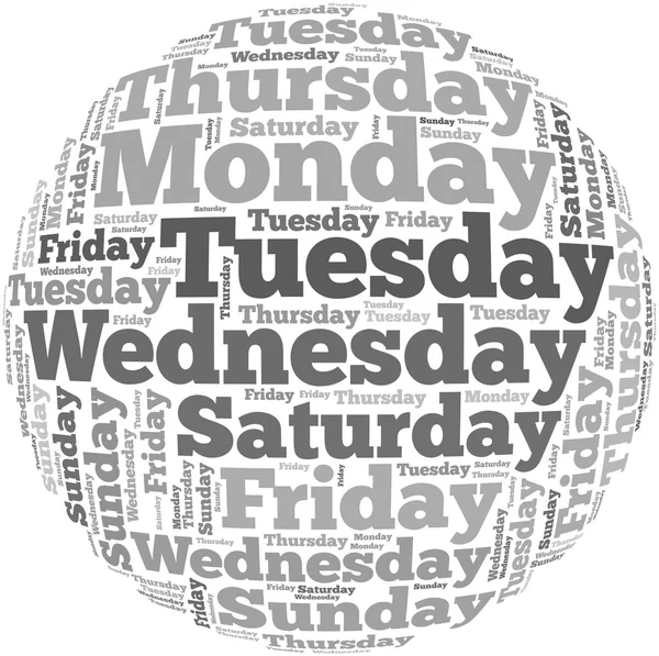 Weekdays info-text graphics — Stock Photo, Image