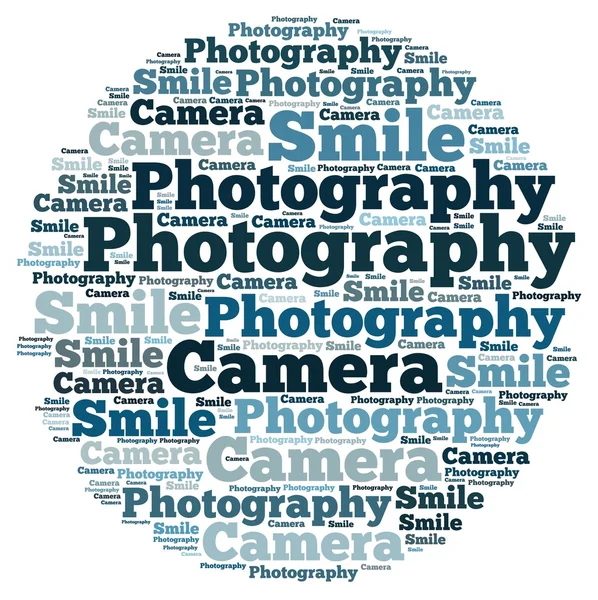 Info-text graphics and arrangement concept on white background (word cloud) — Stock Photo, Image