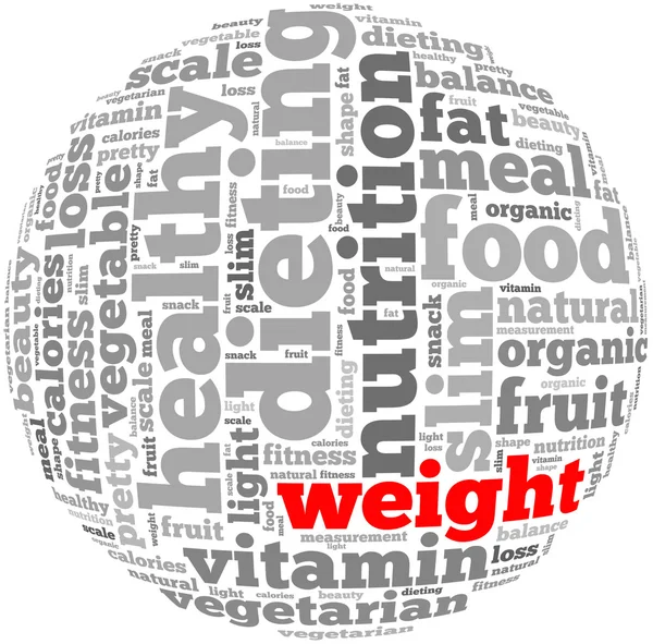 Weight info-text graphics — Stock Photo, Image