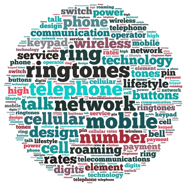 Telefone anel tom info-texto gráficos — Fotografia de Stock