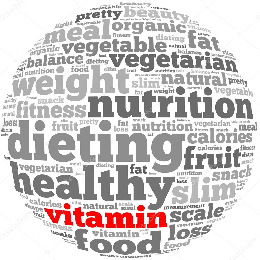 Vitamin diet info-text graphics