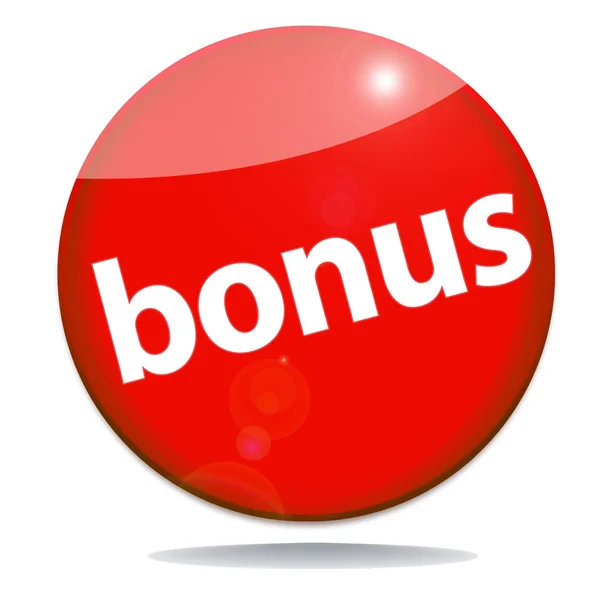 Ikona bonusu czerwony — Zdjęcie stockowe
