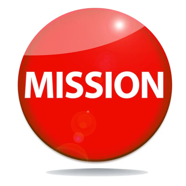Misión icono rojo — Foto de Stock