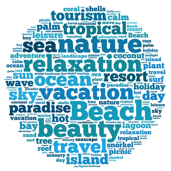 Beach info-text graphics — Stock Photo, Image