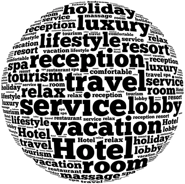 Hotel info-text grafica — Foto Stock