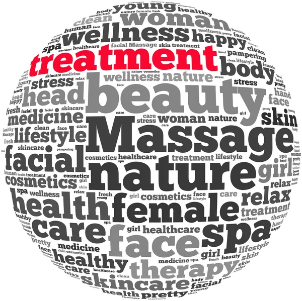 Massage and spa info-text graphics — Stock Photo, Image