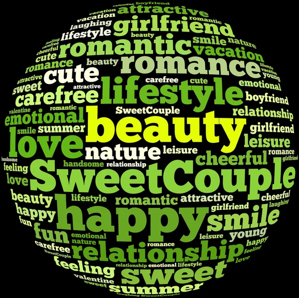 Sweet couple info-text graphics — Stock Photo, Image