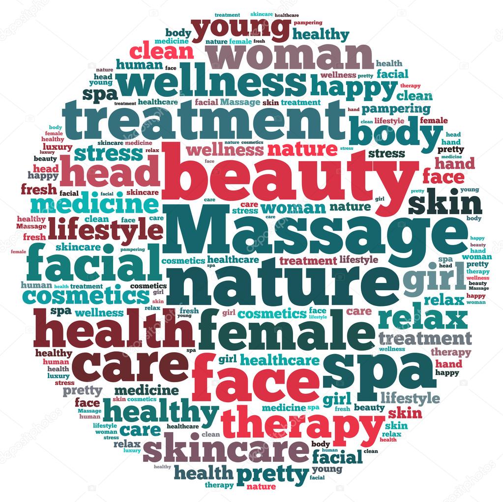 Massage and spa info-text graphics