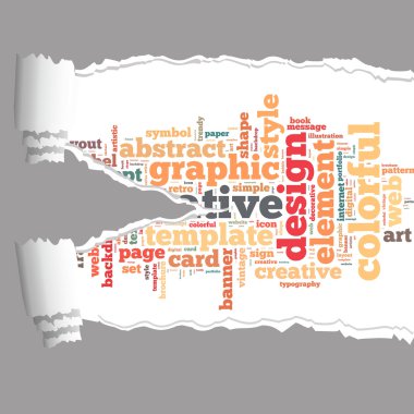 Torn Paper with graphic design info-text graphics clipart